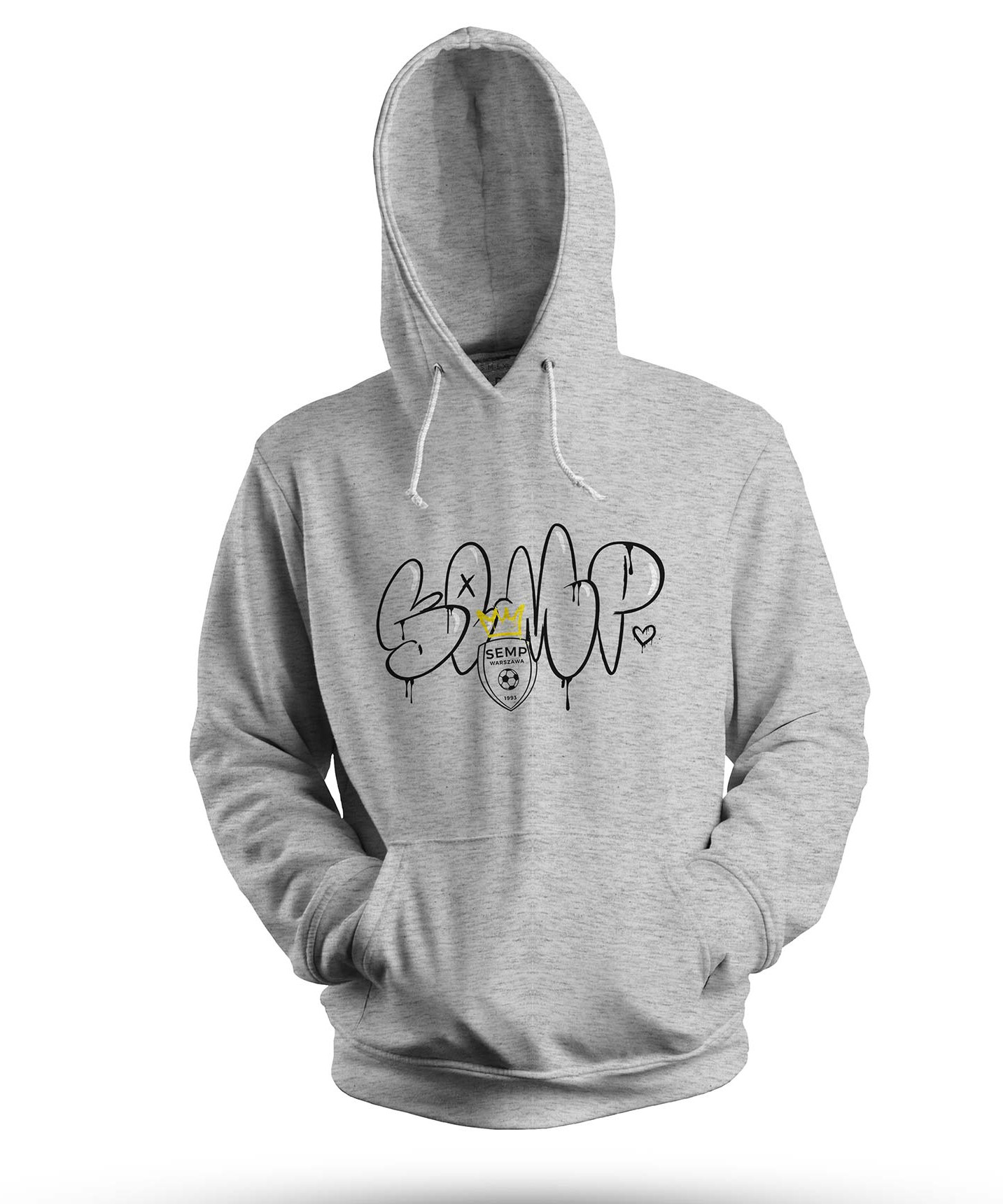 Bluza graffiti KS SEMP,  szara z kapturem